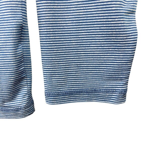 X-Caster T-Shirt Men L Blue UPF 50+ Sun Protection Fisherman Striped Long Sleeve - Picture 5 of 11